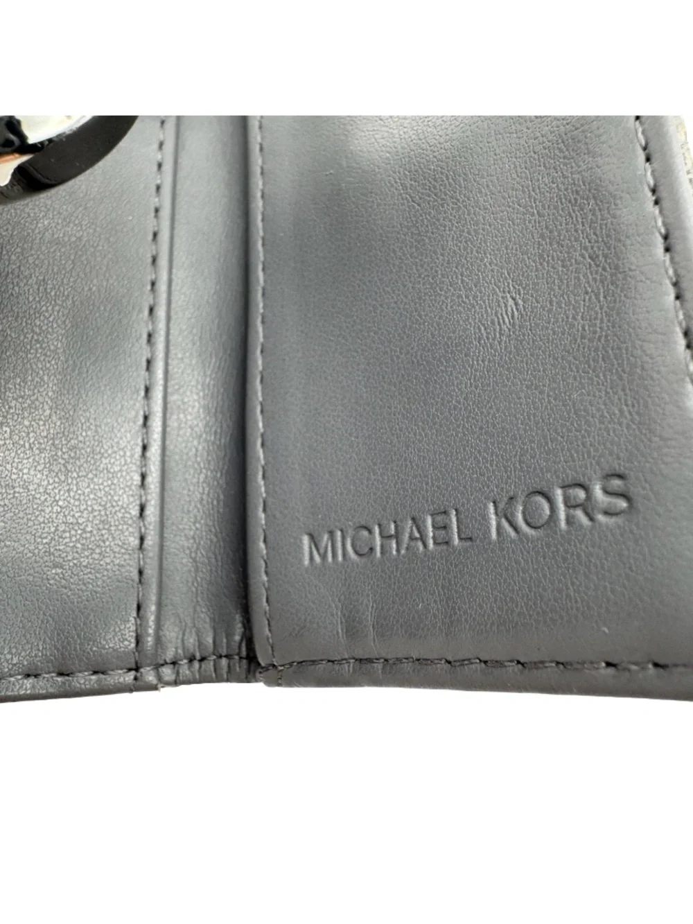 Michael Kors Key Case Holder MK 6 Hooks Organizer Wallet Travel Gift Gray Used